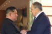 Kim Jong-Un et Sergueï Lavrov.